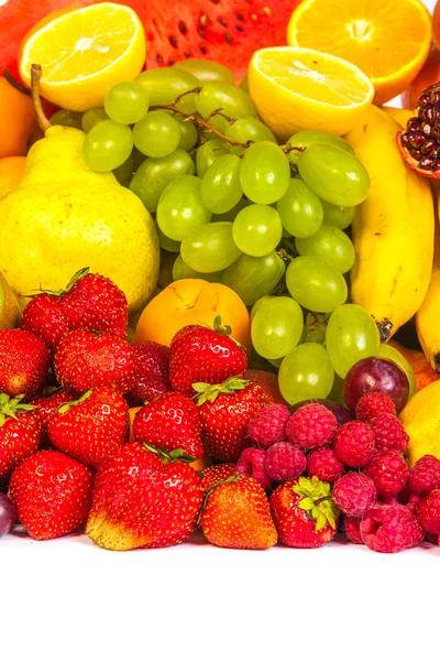 Enorme grupo de frutas frescas — Fotografia de Stock