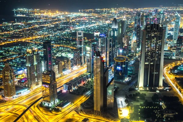 Luchtfoto van het centrum van dubai — Stockfoto