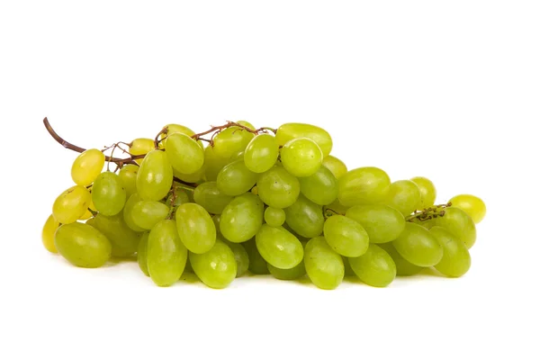 Green grapes on white — Stock Photo, Image