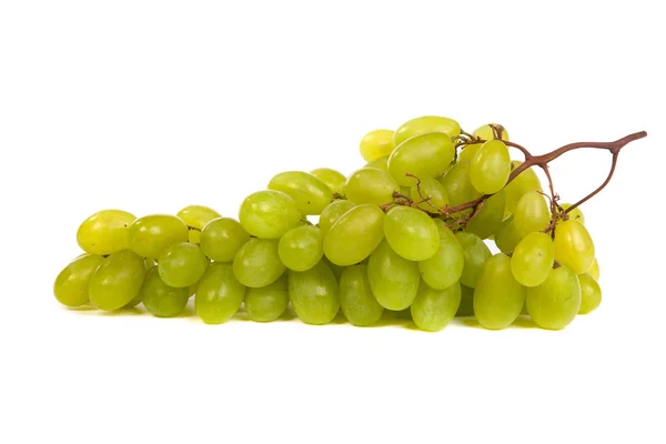 Green grapes on white — Stock Photo, Image