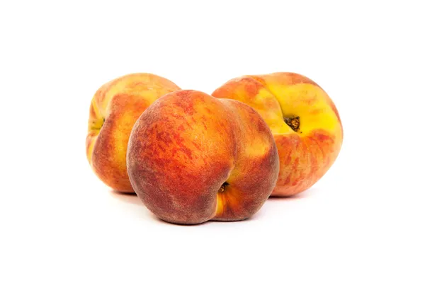 Three tasty juicy peaches — Stock Photo, Image