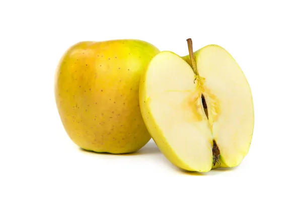 Cross section of green apple — Stock Photo, Image