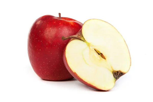 Coupe transversale de pomme rouge — Photo