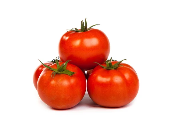 Three red tomatos — Stock Photo, Image