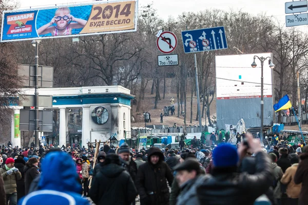 Протест против "диктатуры" в Украине обернулся насилием — стоковое фото