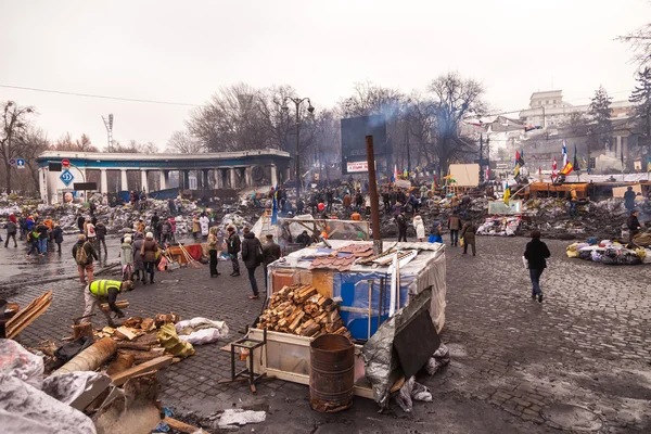 Протест проти «диктатура» в Україні перетворює насильницькі — стокове фото