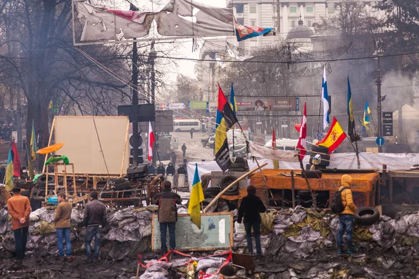 Протест против "диктатуры" в Украине обернулся насилием — стоковое фото