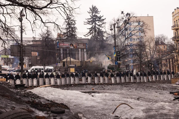 Протест против "диктатуры" в Украине обернулся насилием — стоковое фото