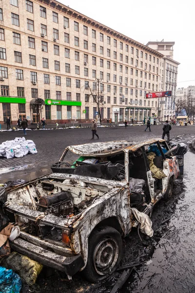 Protest mod "diktatur" I Ukraine bliver voldelig - Stock-foto
