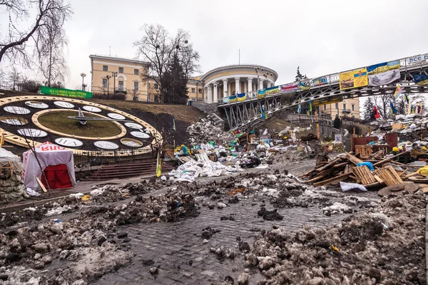 Протест проти «диктатура» в Україні перетворює насильницькі — стокове фото