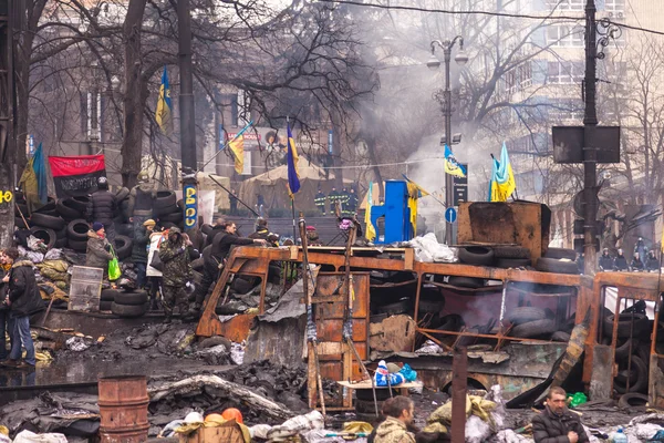 Протест против "диктатуры" в Украине обернулся насилием — стоковое фото