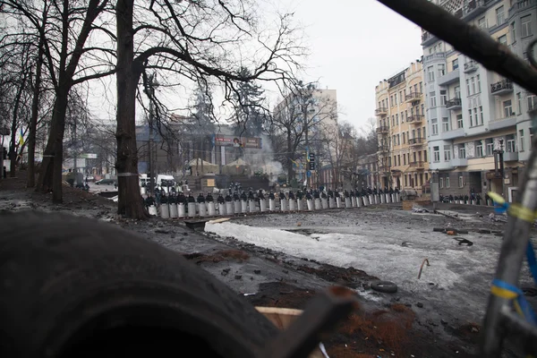 Protest przeciwko "dyktaturą" na Ukrainie przeradza się w przemoc — Zdjęcie stockowe