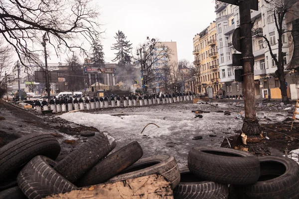 Protest Against "Dictatorship" In Ukraine Turns Violent — Stock Photo, Image