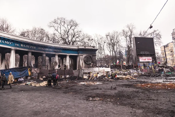 Protest mot "diktatur" i Ukraina blir våldsamma — Stockfoto