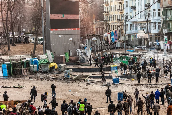 Протест против "диктатуры" в Украине обернулся насилием — стоковое фото