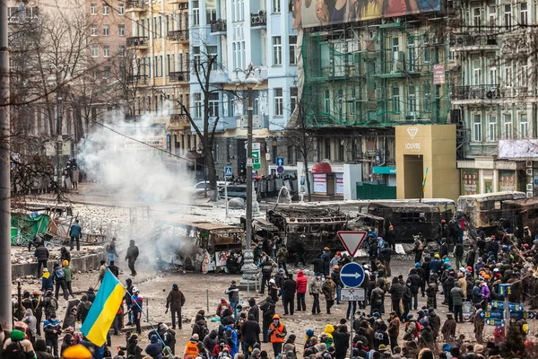 Protest proti "diktaturu" na Ukrajině začne mít násilný charakter — Stock fotografie