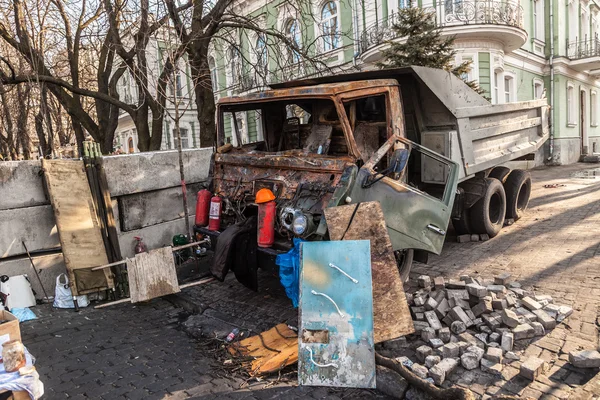 Rivoluzione ucraina, Euromaidan dopo un attacco del governo f — Foto Stock