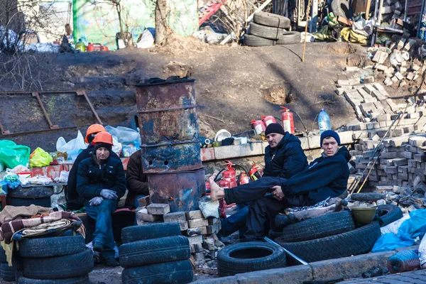 Ukrajinská revoluce, euromaidan po útoku vládní f — Stock fotografie