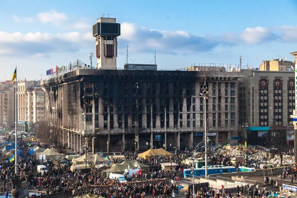 Révolution ukrainienne, Euromaïdan après une attaque du gouvernement f — Photo