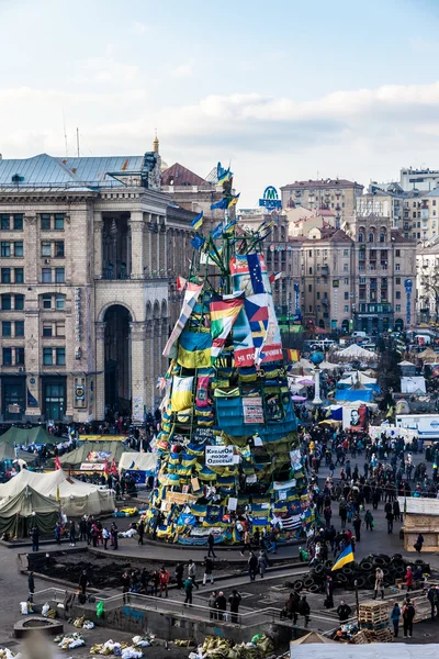 Ukrán forradalom, miután egy támadás a kormány f euromaidan — Stock Fotó