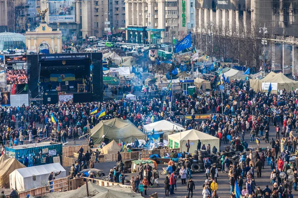 Revolução ucraniana, Euromaidan após um ataque do governo — Fotografia de Stock