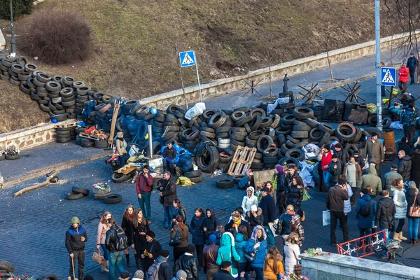 Revolución ucraniana, Euromaidán después de un ataque del gobierno f —  Fotos de Stock