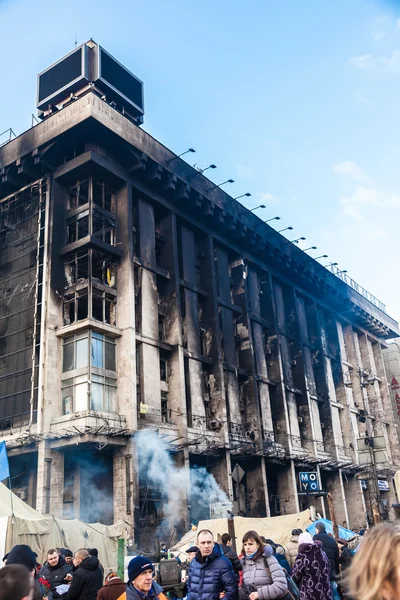 Украинская революция, Евромайдан после нападения правительства — стоковое фото