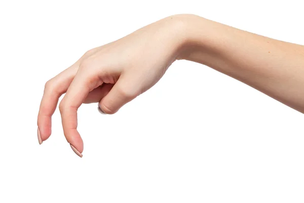 A Female hand is showing the walking fingers — Stock Photo, Image