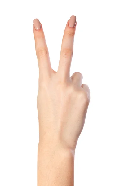 Hand gebaar nummer vier — Stockfoto