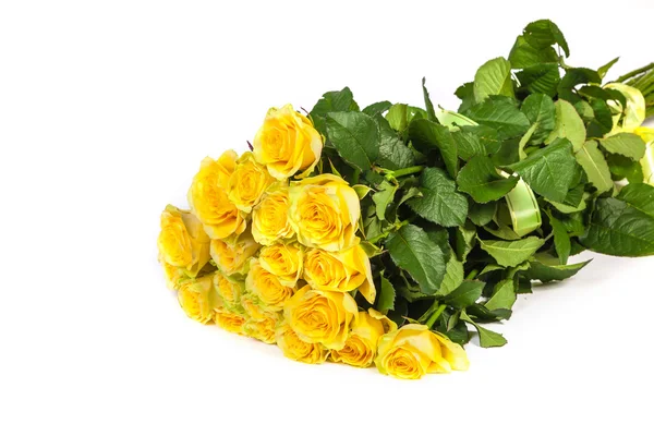 Gruppe frischer gelber Rosen — Stockfoto