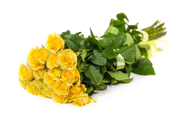 Group of fresh yellow roses — Stock Photo, Image