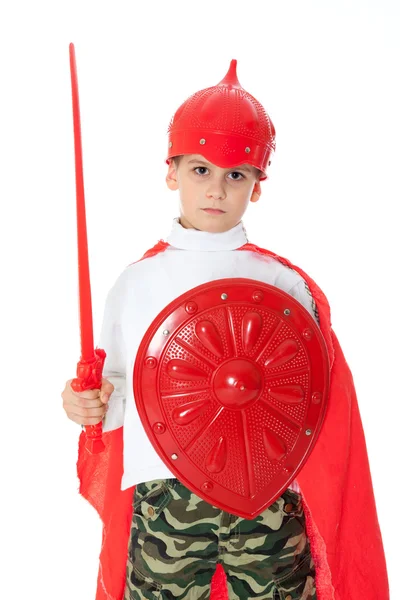 Niño vestido como un caballero —  Fotos de Stock