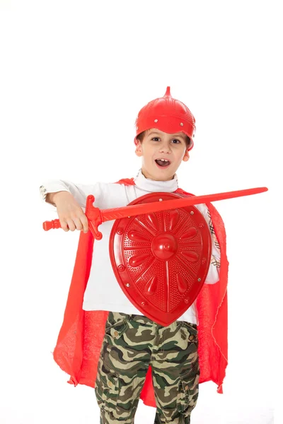 Young Boy Dressed Like a knight — Stock Photo, Image