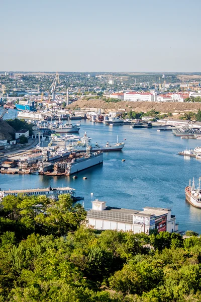 Sevastopol Ucrânia Março 2014 Navios Guerra Marinha Baía Sebastopol Península — Fotografia de Stock