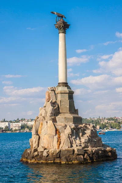 Pomnik wyrzucił okrętów w Sewastopolu — Zdjęcie stockowe