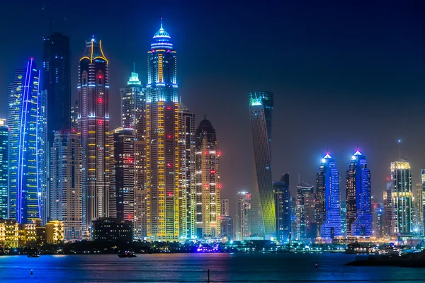 Dubai Marina paisaje urbano, Emiratos Árabes Unidos —  Fotos de Stock