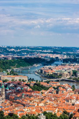 Prag şehrinin manzarası