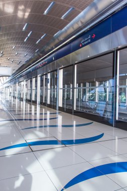 Dubai metro terminal dubai, Birleşik Arap Emirlikleri.
