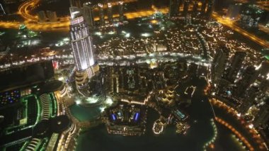 Şehir hava görünümünü burj Khalifa'nın Dubai'den