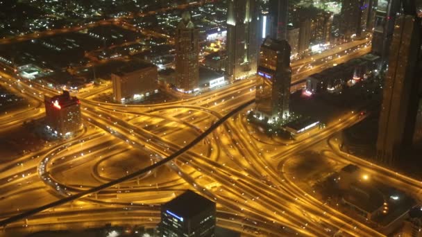 Luchtfoto van het centrum van dubai — Stockvideo