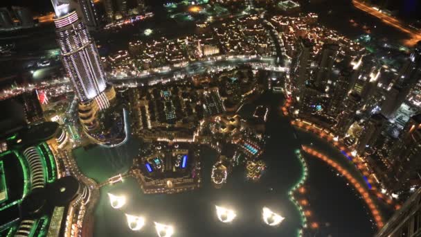 Luchtfoto van het centrum van dubai — Stockvideo