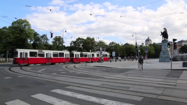 Відень трамвайної мережі — стокове відео