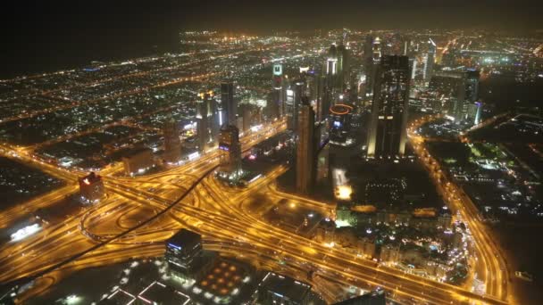 Luchtfoto van het centrum van dubai — Stockvideo