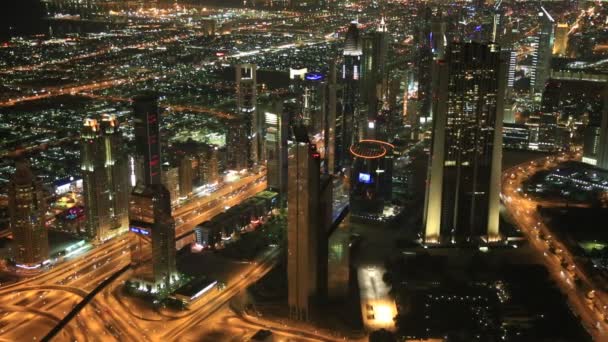 Flybilde av Dubai sentrum – stockvideo