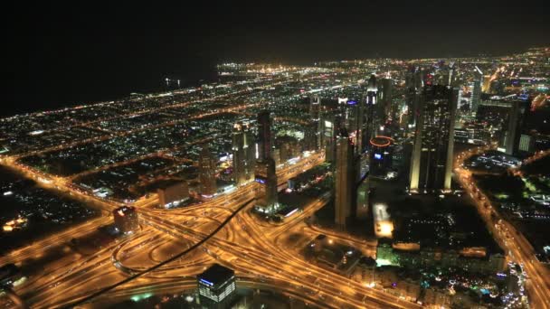 Luchtfoto van het centrum van dubai — Stockvideo