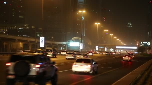 Blick auf Scheich-Zayed-Wolkenkratzer in Dubai — Stockvideo