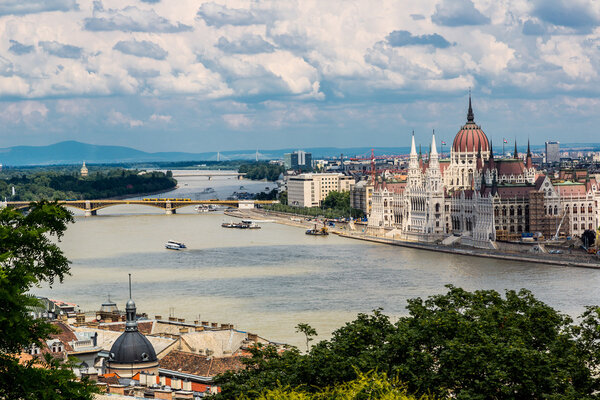 The building of the Parliament in Budapest, Hungary