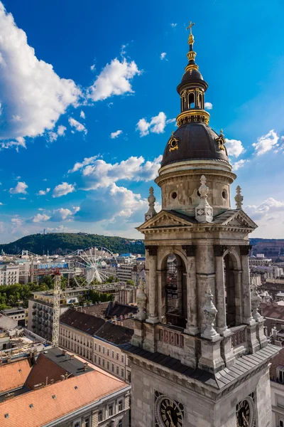 Luftaufnahme bei Budapest von der Spitze der Basilika von st stephen — Stockfoto