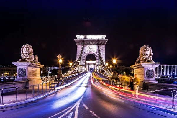 City of Budapest in Hungary night urban scenery — Stock Photo, Image