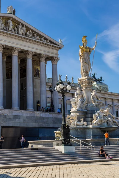 Edifício do Parlamento Austríaco, Viena, Áustria — Fotografia de Stock